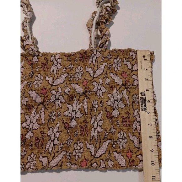 Aerie Cute Cropped Floral Fall Boho Y2K Fall Colored Top Large - Picture 5 of 7